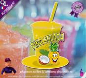autocollant GRANITE parfum PINA COLADA sticker