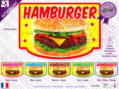 Autocollant HAMBURGER cadre plv