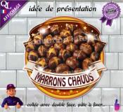 PANCARTE PLV PVC MARRONS CHAUDS ruban forain