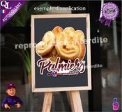 Autocollant PALMIERS au BEURRE TITRE détouré STICKER