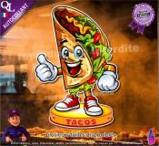 Autocollant TACOS MASCOTTE COMIQUE ref1