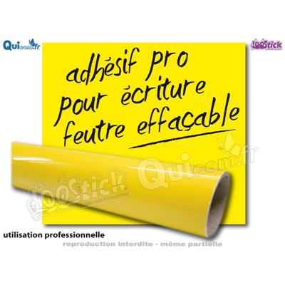 Adhésif Effaçable couleur JAUNE