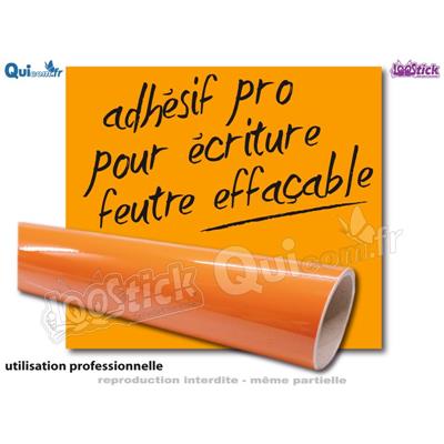 Adhésif Effaçable couleur ORANGE