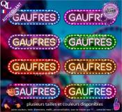 Autocollant GAUFRES bandeau forain effet néon