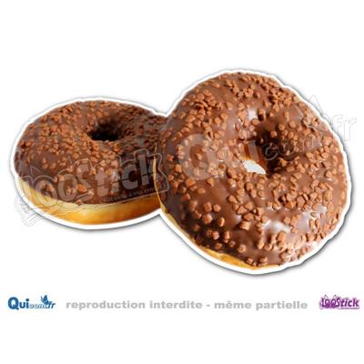 Autocollant Donuts Chocolat (ref2)