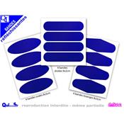 4 Bandes Casque adhésif Réfléchissant BLEU ROI