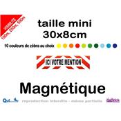 bandeau personnalisé réfléchissant taille mini 30x8cm magnétique