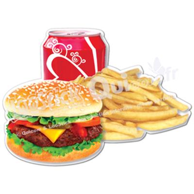 Autocollant Soda Hamburger Frites