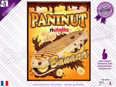Panini Nutella banane " PANINUT BANANA "  PLV affiche adhésive