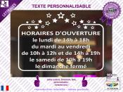 Lettrage Adhsif Horaires motif ETOILES