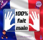 Autocollant 100 % FAIT MAIN FRANCE
