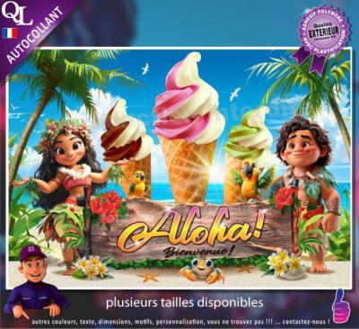 Autocollant ALOHA glace à l'italienne AFFICHE