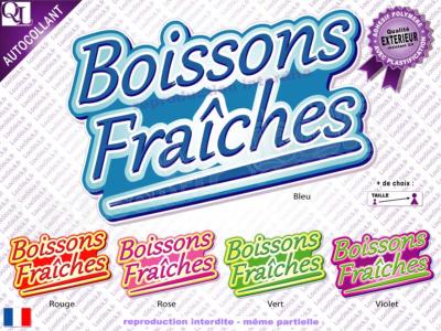 Autocollant BOISSONS Fraîches titre (ref1)