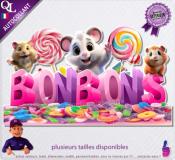 Autocollant BONBONS TITRE 3D PETITE SOURIS sticker