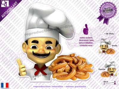 Autocollant Churros CHEF 3D