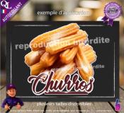 Autocollant CHURROS TITRE détouré forain STICKER