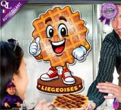 Autocollant GAUFRE LIEGEOISE COMIQUE ref1