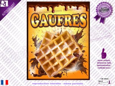 GAUFRES CHOCOLAT PLV affiche adhésive