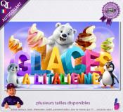 Autocollant GLACES ITALIENNE TITRE 3D BANQUISE sticker