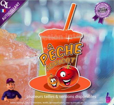 autocollant GRANITE parfum PECHE ABRICOT sticker