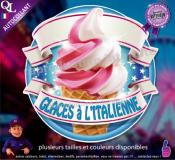 Autocollant GLACES à l'Italienne ruban forain STICKER