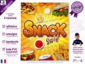 PLV SNACK SALE| choix : affiche autocollante - diffusant pour enseigne lumineuse - banderole - toile imprimée