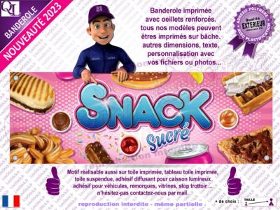 Banderole SNACK Sucré plv stand Food Truck