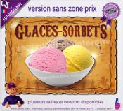 Autocollant GLACES SORBETS affiche western indien