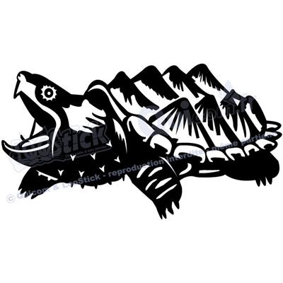 1 sticker TORTUE Alligator 29x16cm