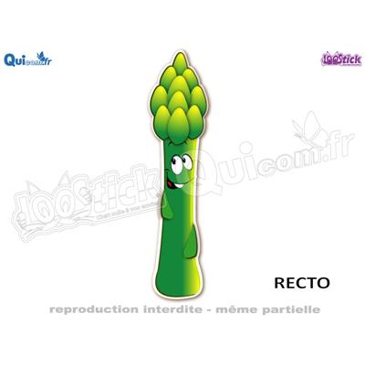 Autocollant Cartoon ASPERGE Verte