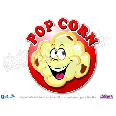 Autocollant Pop-Corn Cartoon Lettrage