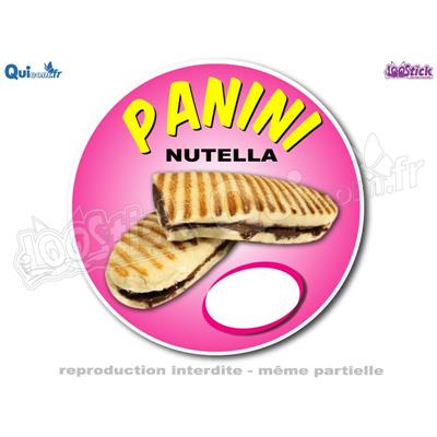 Autocollant Stick'Tarif Panini coupé Nutella