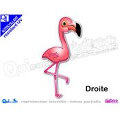 Autocollant FLAMANT ROSE COMIQUE male