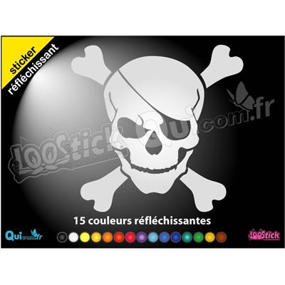 Sticker TETE DE MORT PIRATE OS