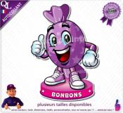 Autocollant BONBON FORAIN mascotte ref1