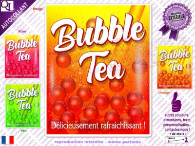 Autocollant BUBBLE TEA affiche Bulles Fraîches