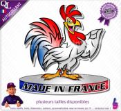 Autocollant MADE IN FRANCE COQ