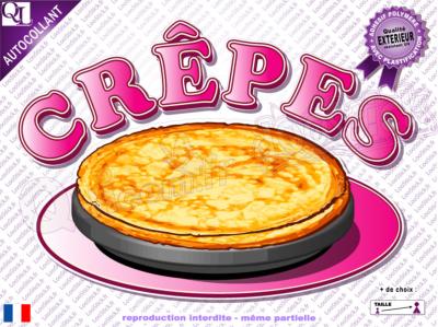 Autocollant CRÊPE Gourmande Titre (ref1)