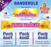 Banderole FRITES FRAICHES Pack éco au choix