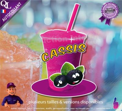 autocollant GRANITE parfum CASSIS sticker