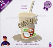 autocollant GRANITE parfum COCONUT sticker