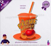 autocollant GRANITE parfum PECHE ABRICOT sticker