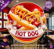 Autocollant HOT DOG ruban forain STICKER