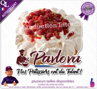 Autocollant PAVLOVA nos patissiers ont du talent