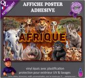 AFFICHE POSTER PLV autocollant ANIMAUX du MONDE 
