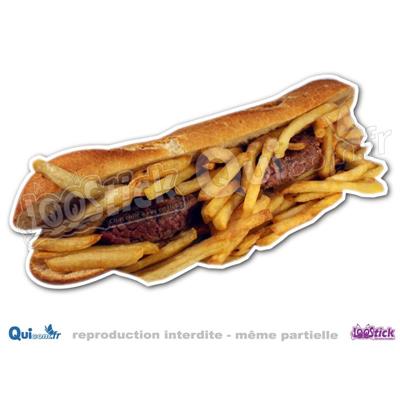 Autocollant Sandwich AMERICAIN Steak