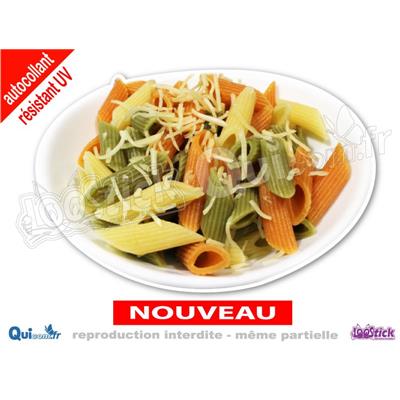 Autocollant PATES Penne couleur bol (ref1)