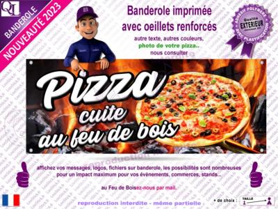 Banderole PIZZA cuite au feu de bois (deco3)