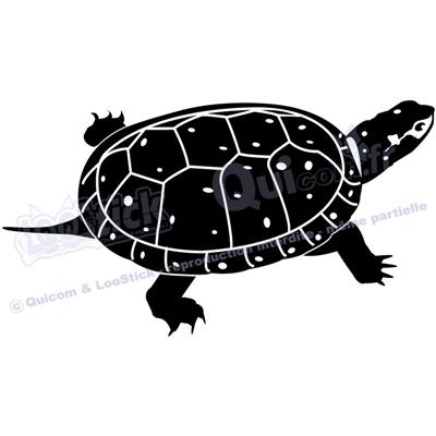 1 sticker TORTUE Guttata 29x16cm