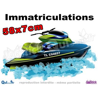 Immatriculations Adhésives Jet-Ski 58cm